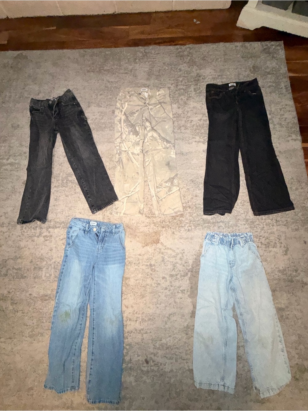 Tilly's Kids Mixed Jeans & Pants — Blue, Light Blue, Black, Tan